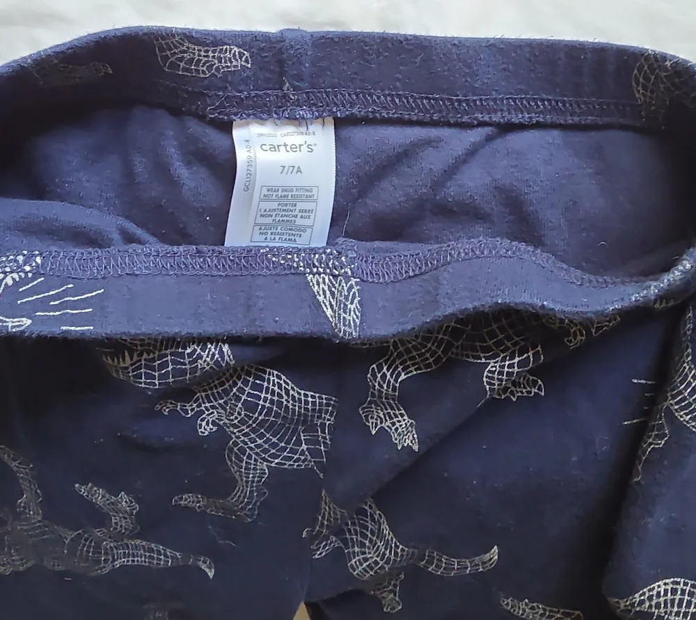 Boys Size 7 Carters Pjs
